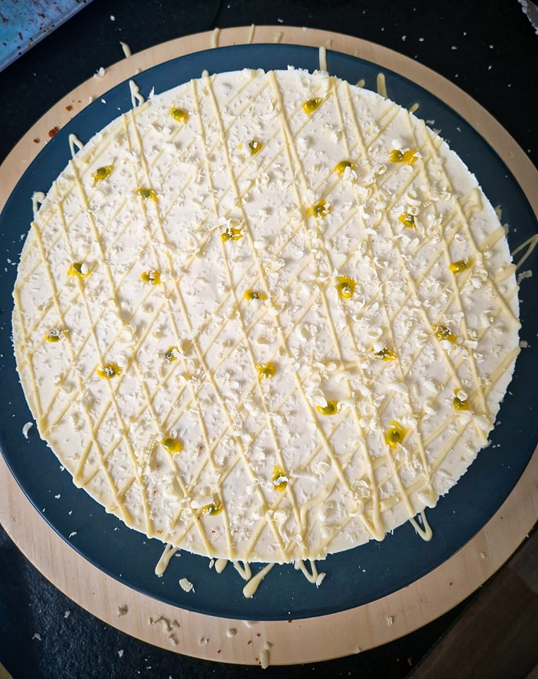 Witte choco taart
